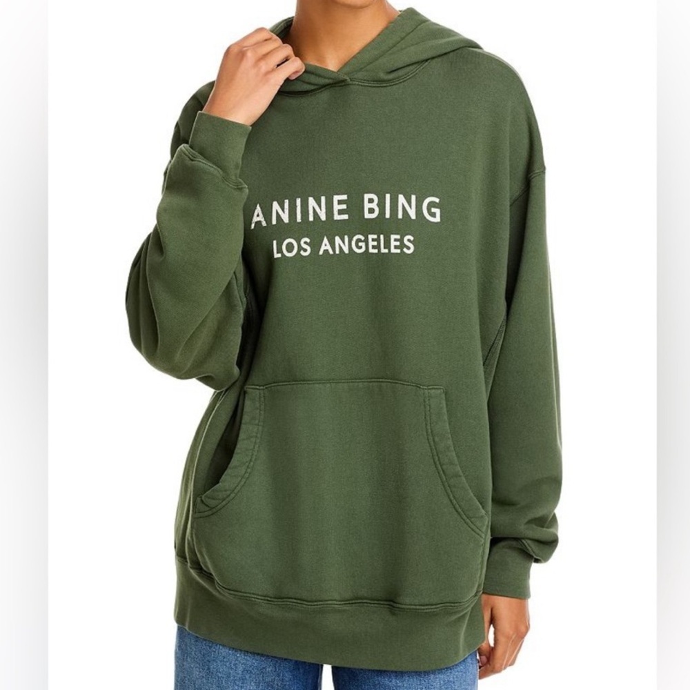 Anine Bing Alto Sweatshirt Hoodie in Green